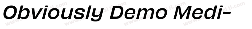 Obviously Demo Medi字体转换